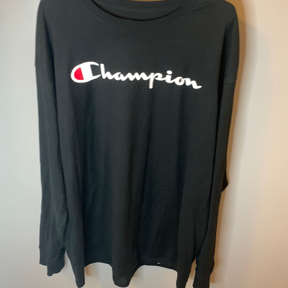 Brand new black champion long sleeve shirt